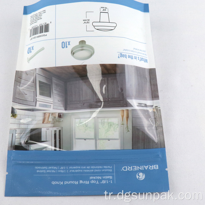 Dekorasyon için doornob vidalı mobilya parçaları paketleme çantası